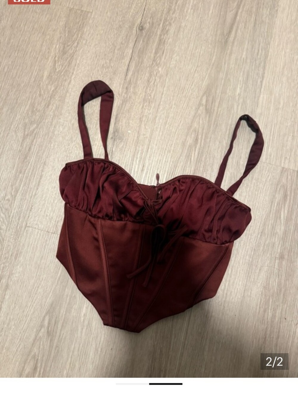 House of Cb Satin Corset Tank Top